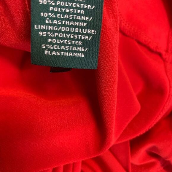 Lauren Ralph Lauren red Jersey Fit-and-Flare Dress Sz 8 NWOT - Picture 11 of 15